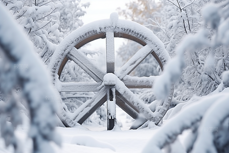 大雪风光唯美寒冷摄影图