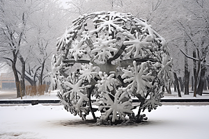 大雪风光户外自然摄影图