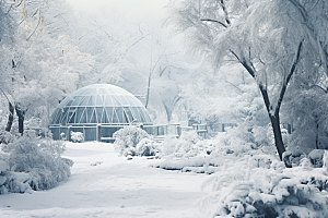 大雪风光户外唯美摄影图