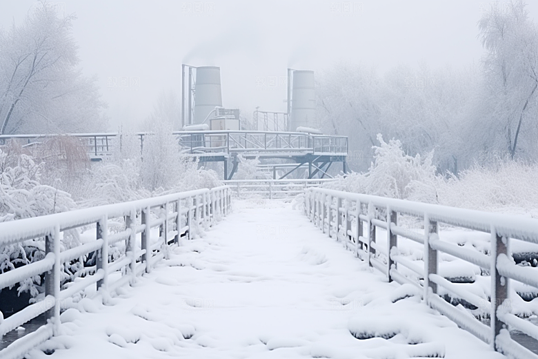大雪风光冬季唯美摄影图