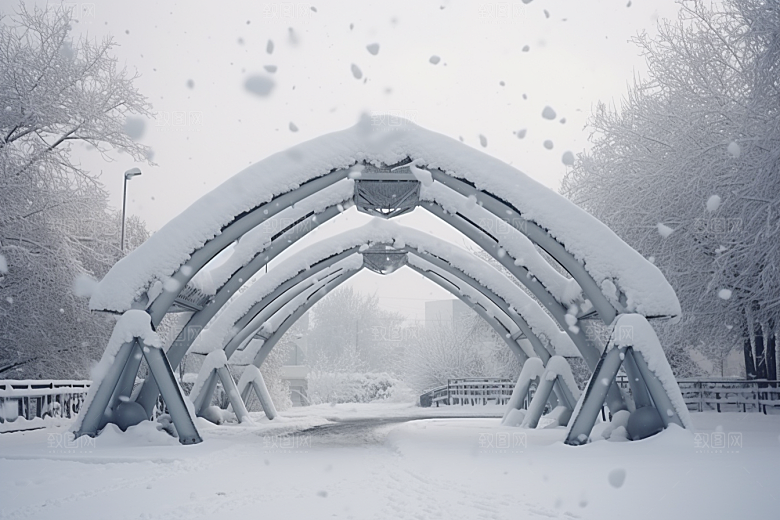 大雪风光景色唯美摄影图