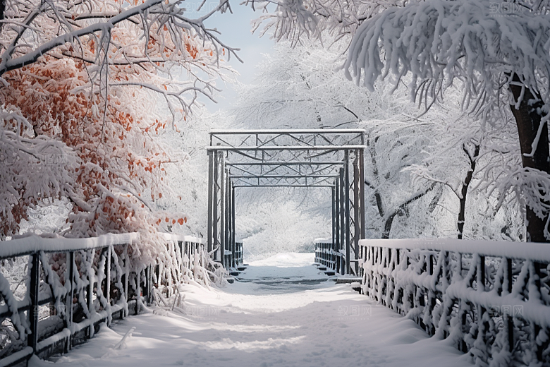 大雪风光户外自然摄影图