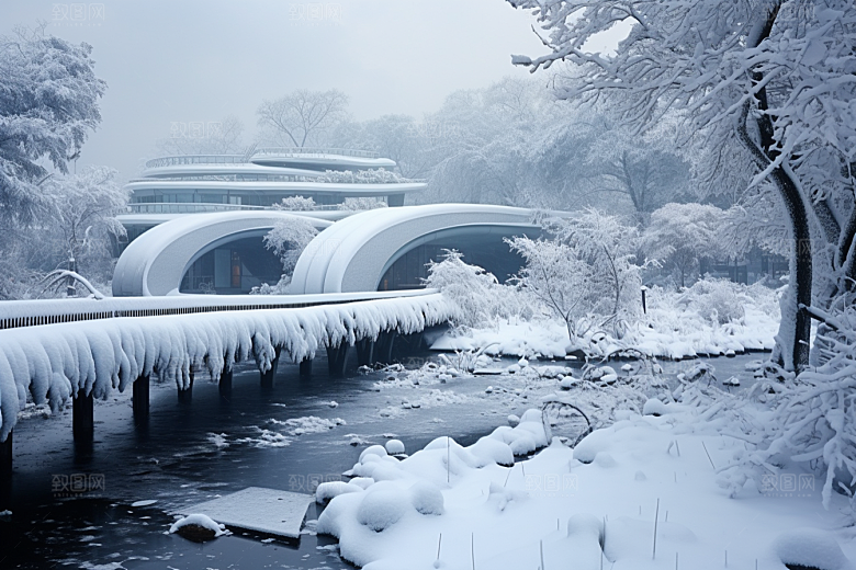 大雪风光环境冬季摄影图