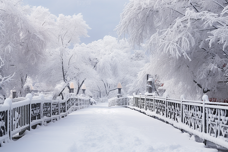 大雪风光冬季环境摄影图