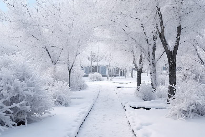 大雪风光户外唯美摄影图
