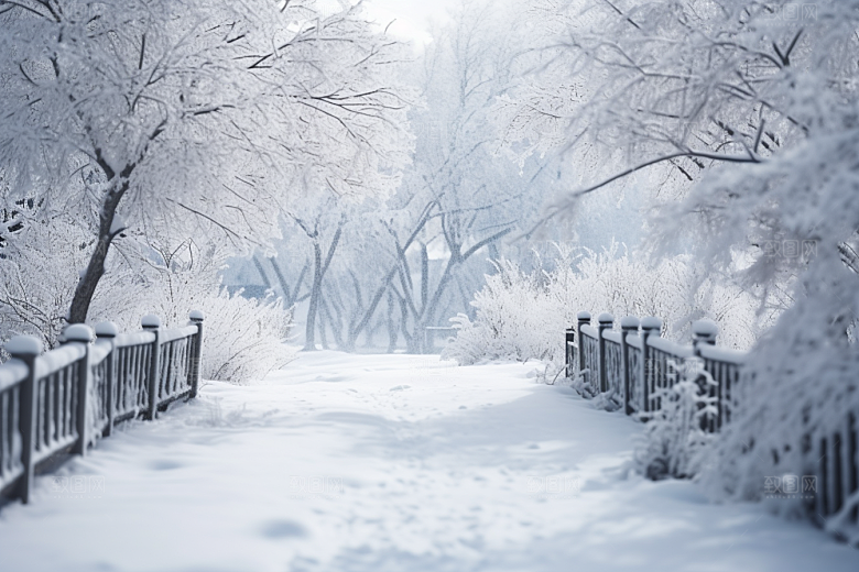 大雪风光环境自然摄影图