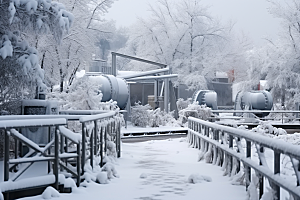 大雪风光高清环境摄影图