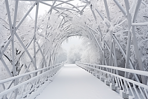 大雪风光冬天景色摄影图