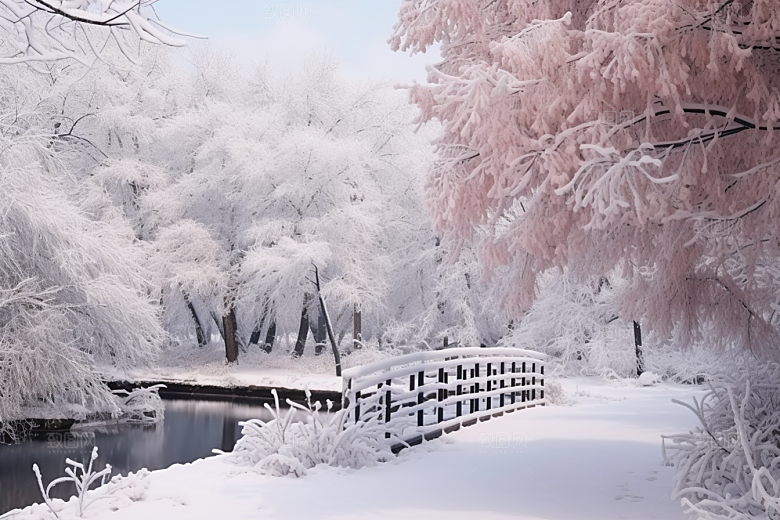 大雪风光自然唯美摄影图
