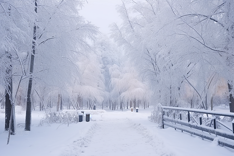 大雪风光户外自然摄影图