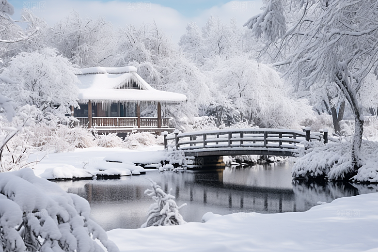 大雪风光环境户外摄影图