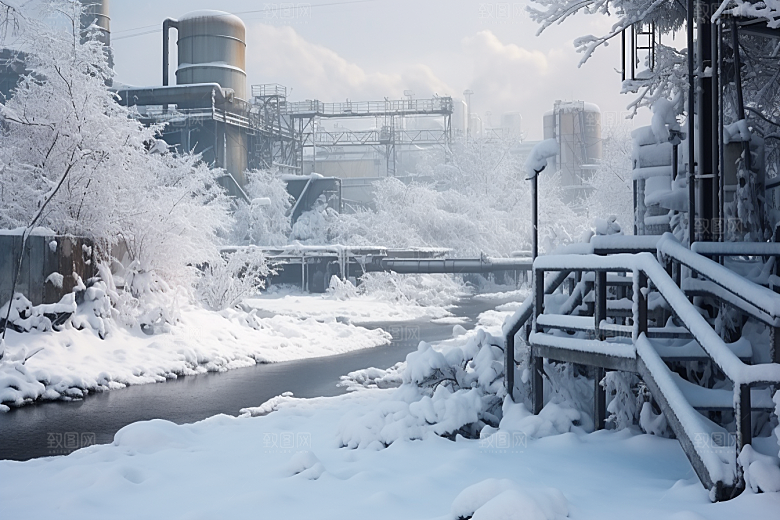大雪风光室外冬天摄影图