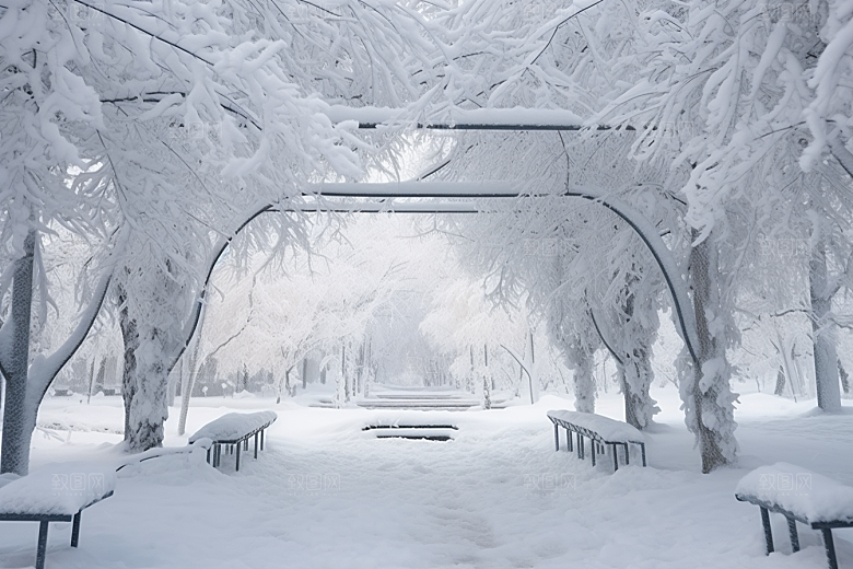 大雪风光景色冬季摄影图