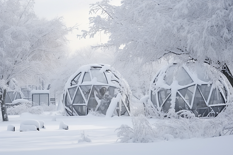 大雪风光室外景色摄影图