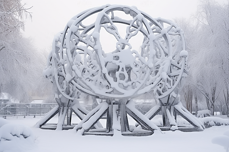 大雪风光冬天环境摄影图