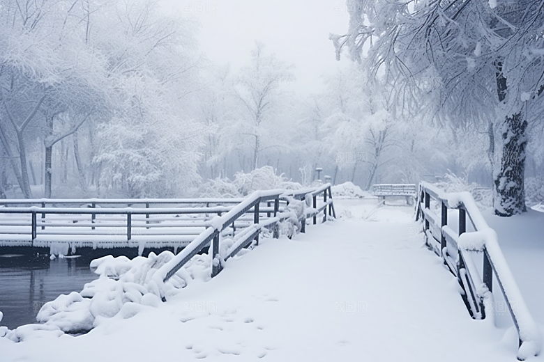 大雪风光室外自然摄影图