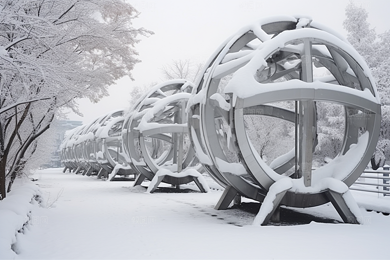 大雪风光景色冬天摄影图