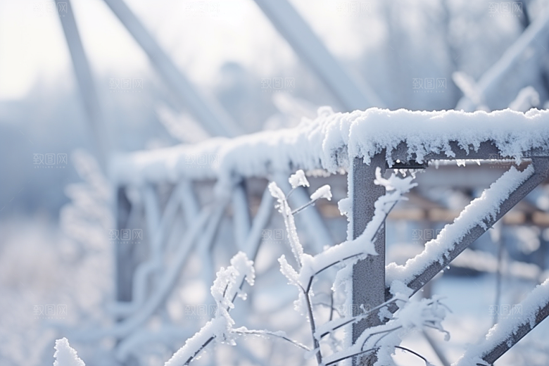 大雪风光高清环境摄影图