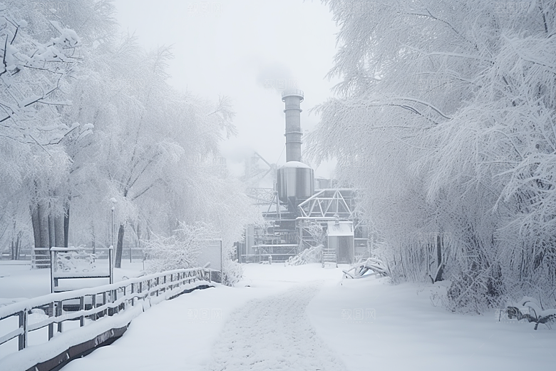 大雪风光自然环境摄影图