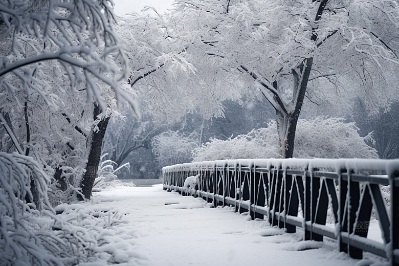 大雪风光户外环境摄影图