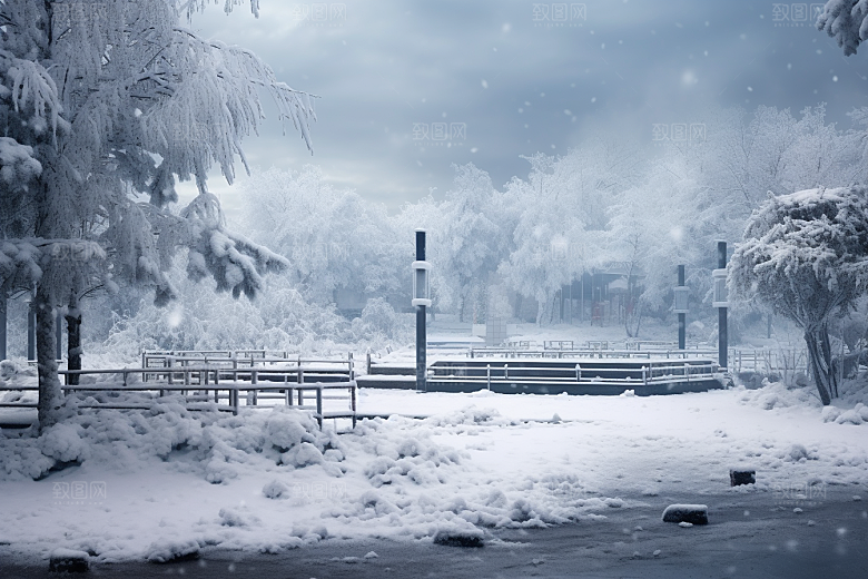 大雪风光高清冬季摄影图