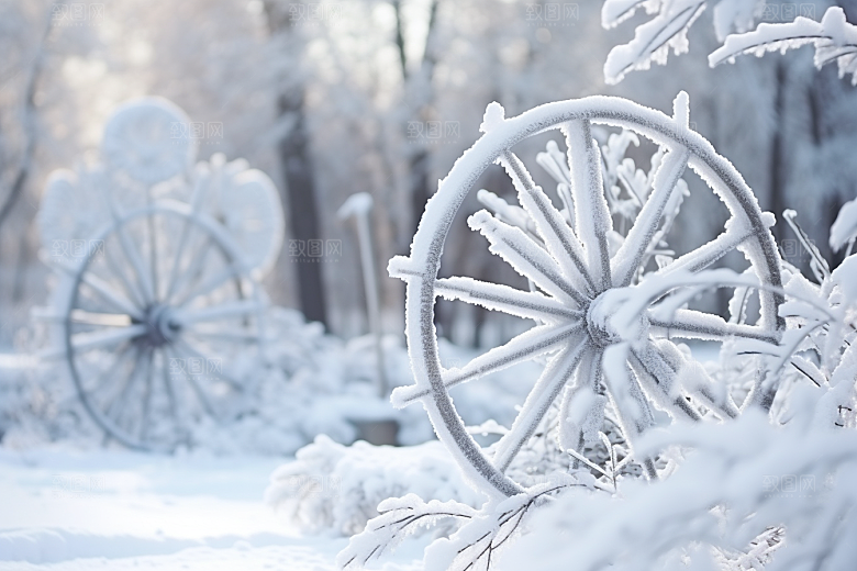 大雪风光户外环境摄影图