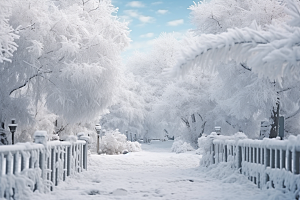 大雪风光自然户外摄影图