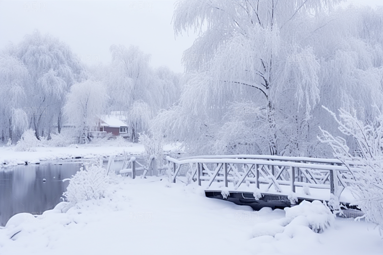 大雪风光唯美室外摄影图