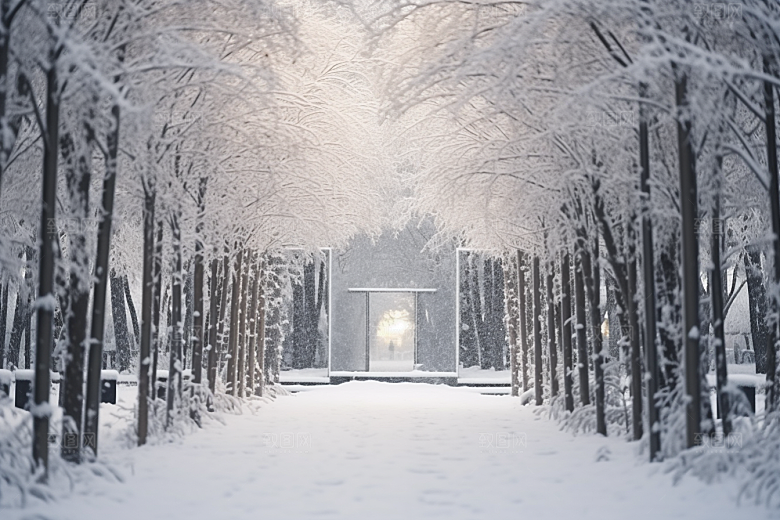 大雪风光室外景色摄影图