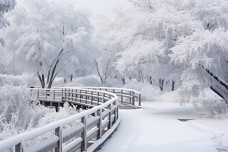 大雪风光高清冬天摄影图