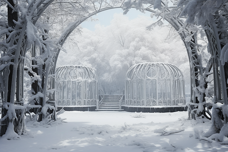 大雪风光自然唯美摄影图