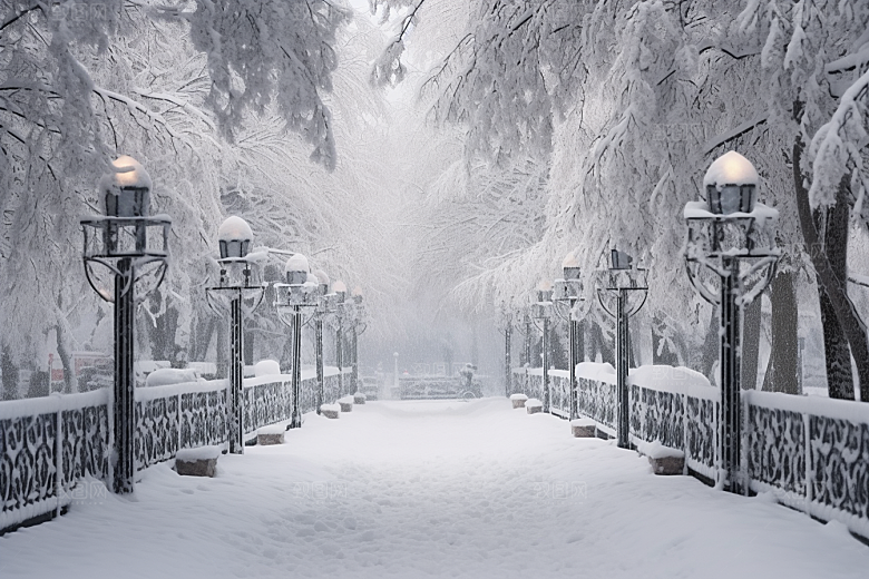 大雪风光环境景色摄影图