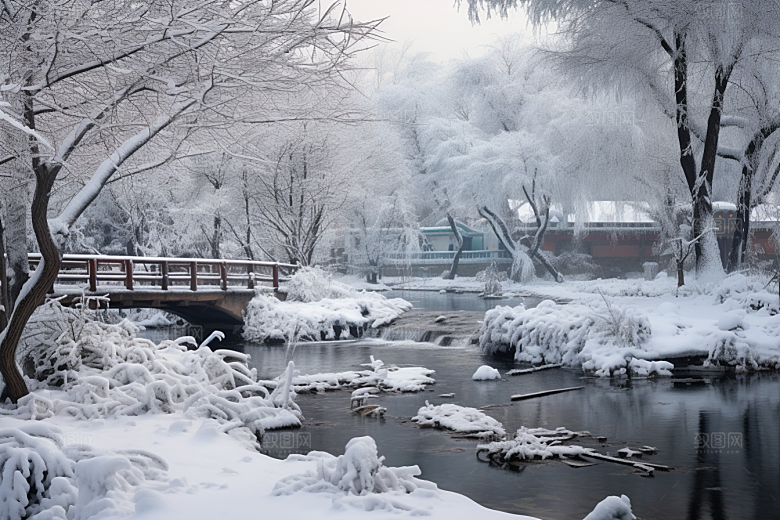 大雪风光自然唯美摄影图