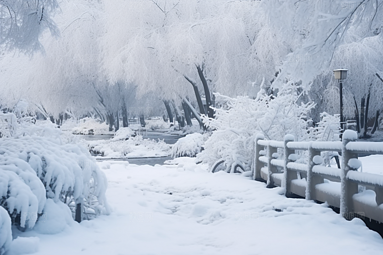 大雪风光冬季自然摄影图