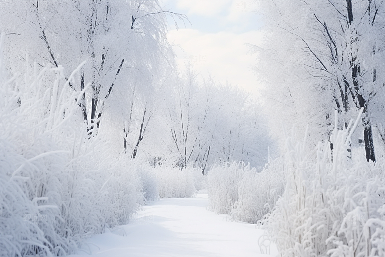 大雪风光户外自然摄影图
