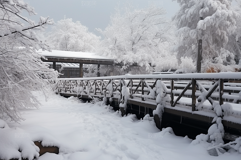 大雪风光户外景色摄影图