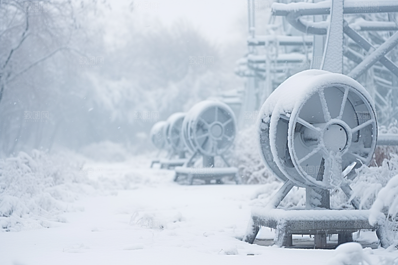 大雪风光高清环境摄影图