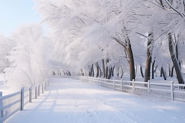 大雪风光室外唯美摄影图