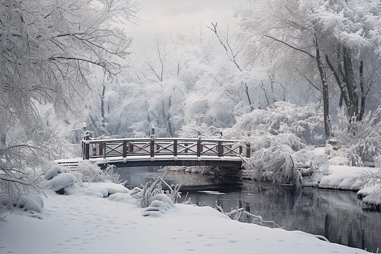 大雪风光景色室外摄影图