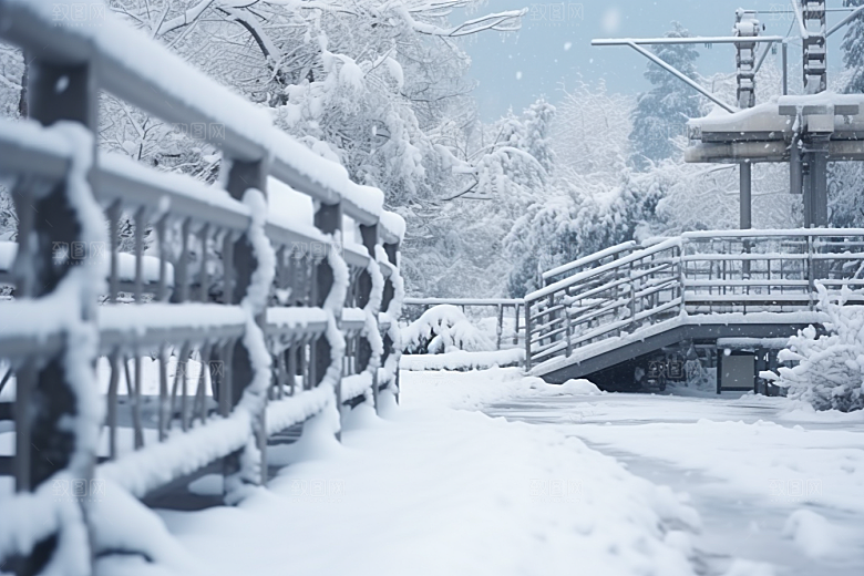 大雪风光唯美室外摄影图