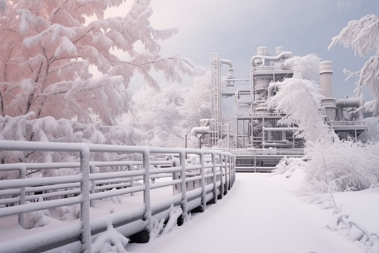 大雪风光冬天景色摄影图
