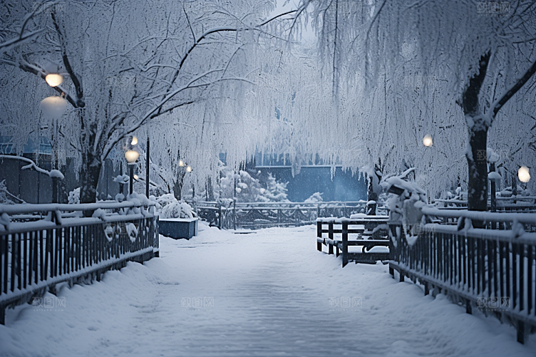 大雪风光环境高清摄影图