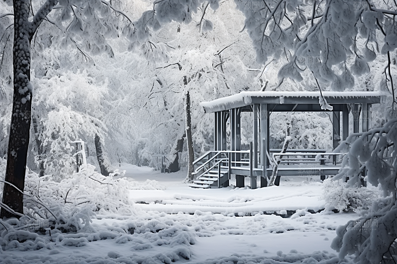 大雪风光环境自然摄影图