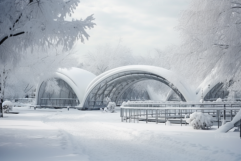 大雪风光环境唯美摄影图