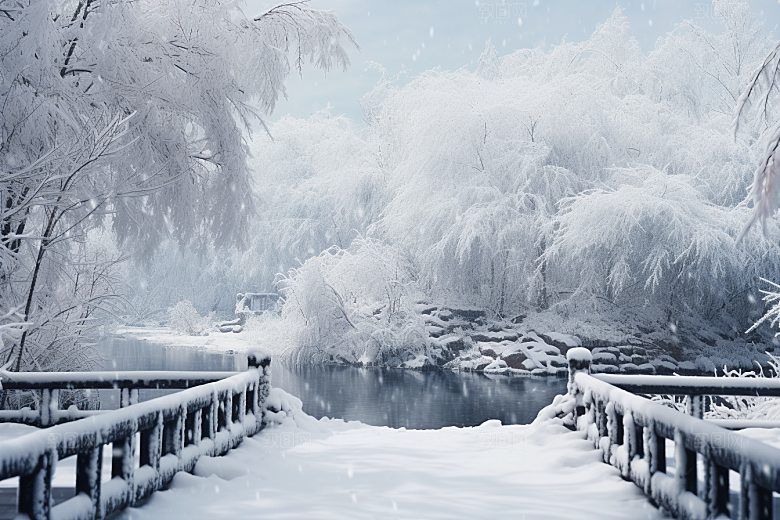 大雪风光环境自然摄影图