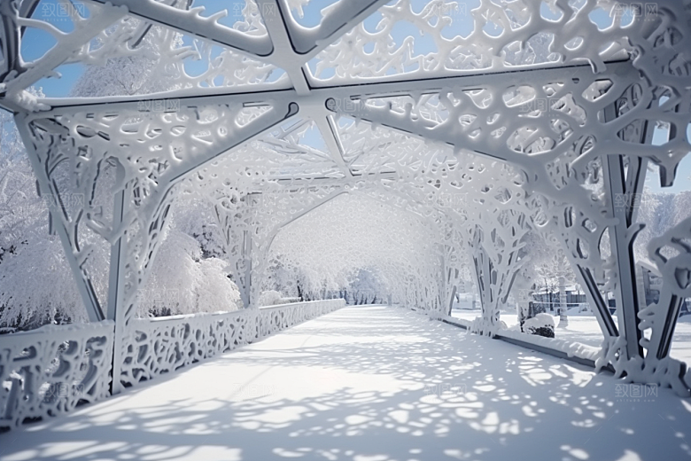 大雪风光景色室外摄影图