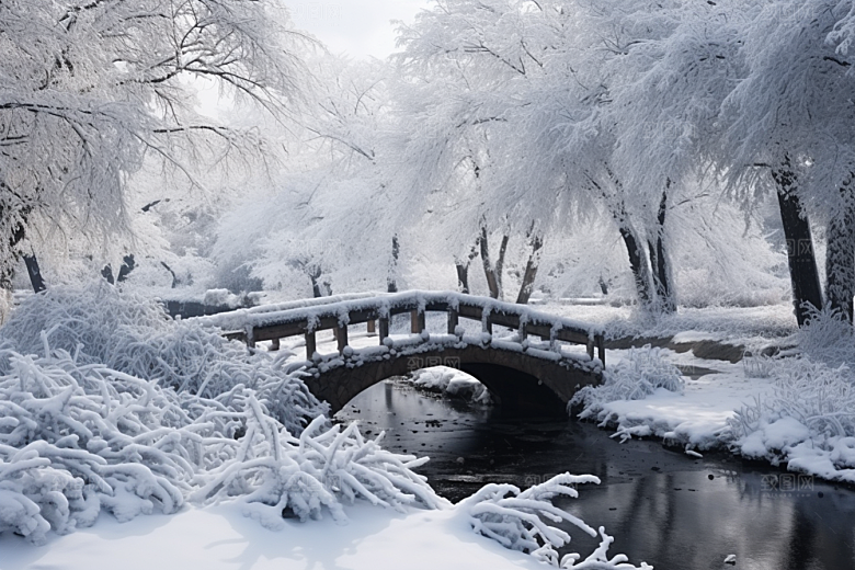 大雪风光唯美环境摄影图