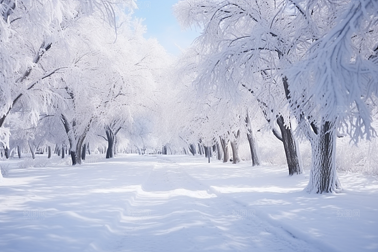 大雪风光户外冬季摄影图