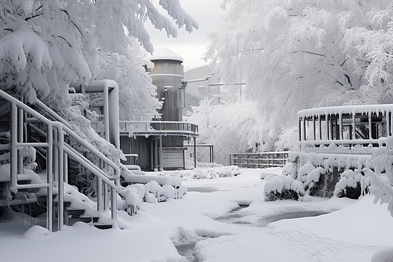 大雪风光自然环境摄影图