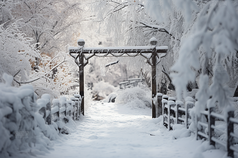 大雪风光室外唯美摄影图